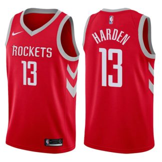 17-18 Rockets James Harden Icon Red Jersey