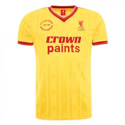 Liverpool Away Yellow Retro Jersey 1985-1986