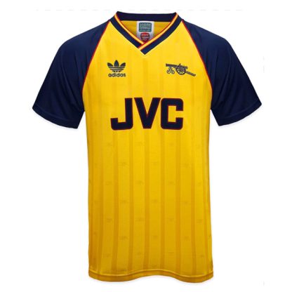 Arsenal Away Yellow Retro Jersey 1988-1990