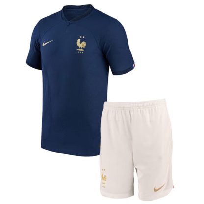 France Home World Cup Jersey Kids Kit 2022