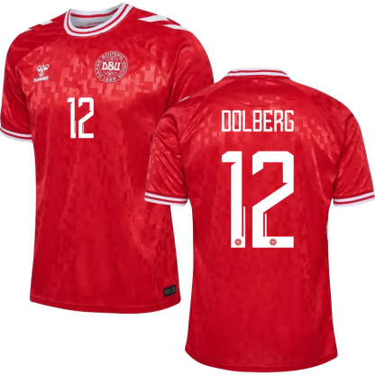 Denmark DOLBERG 12 Home Jersey 2024