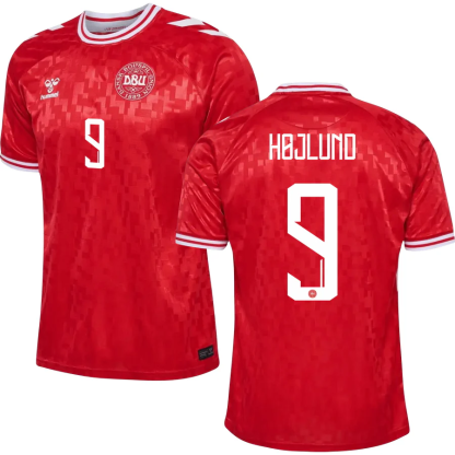 Denmark HOJLUND 9 Home Jersey 2024