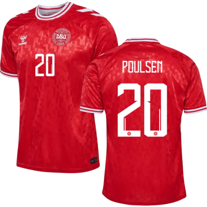 Denmark POULSEN 20 Home Jersey 2024