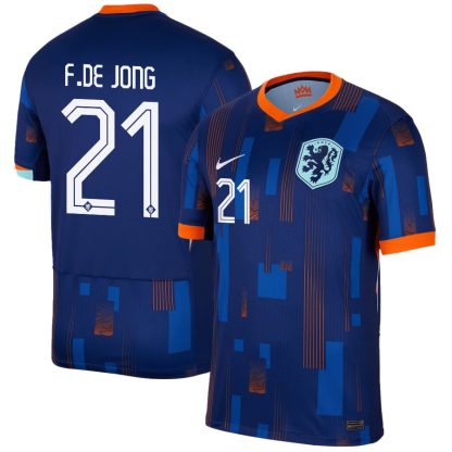 Netherlands F. de Jong 21 Away Jersey 2024