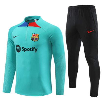 Barcelona All Lake Blue Zipper Tracksuit 23-24