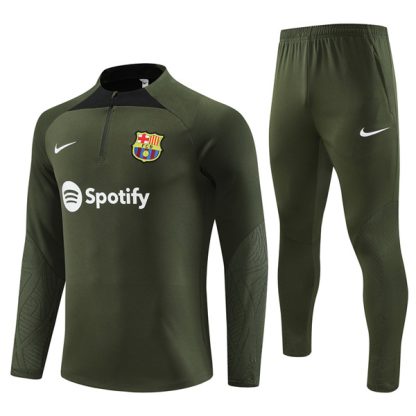 Barcelona Army Green Zipper Tracksuit 23-24