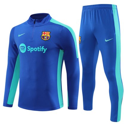 Barcelona Blue Zipper Tracksuit 23-24