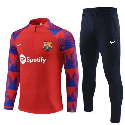 Barcelona Red Zipper Tracksuit 23-24