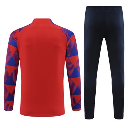 Barcelona Red Zipper Tracksuit 23-24 - Image 2