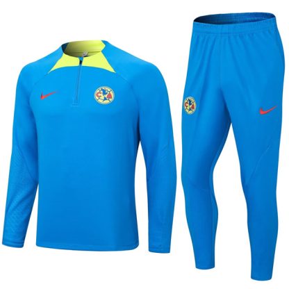 Club America Blue Zipper Tracksuit 23-24