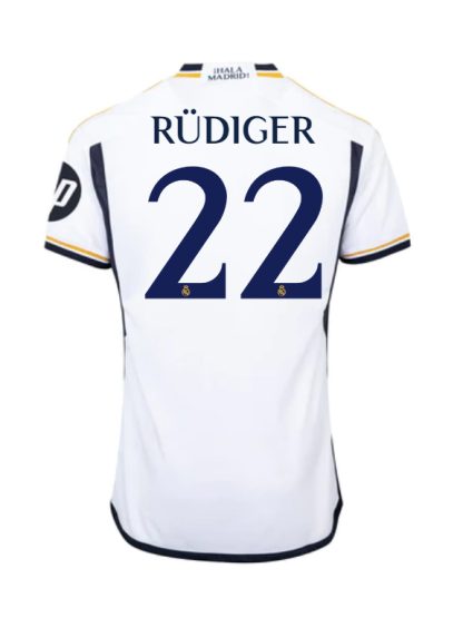 Real Madrid Rüdiger 22 Home Jersey 23-24