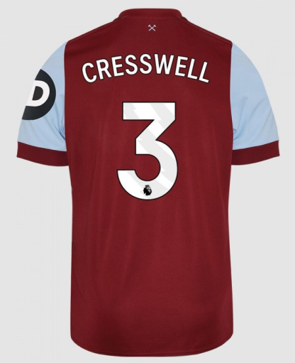 West Ham United CRESSWELL 3 Home Jersey 23-24