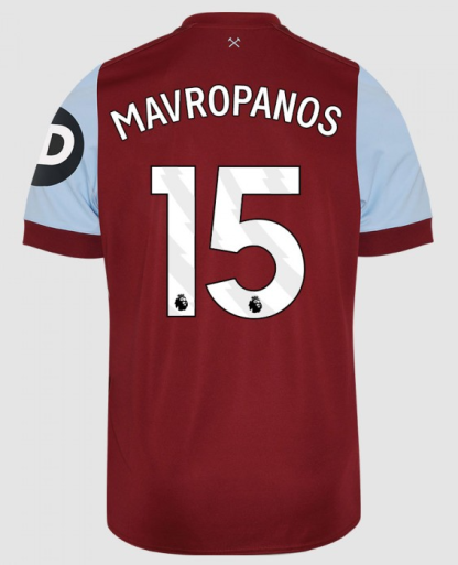 West Ham United MAVROPANOS 15 Home Jersey 23-24