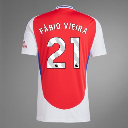 Arsenal Home FÁBIO VIEIRA 21 Soccer Jersey 24-25