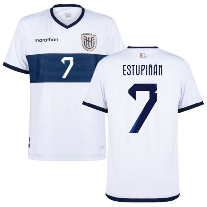 Ecuador Estupiñán 7 Away Soccer Jersey 24-25