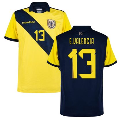 Ecuador E.VALENCIA 13 Home Soccer Jersey 24-25