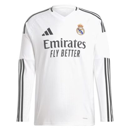 Real Madrid Home Long Sleeve Jersey 24-25