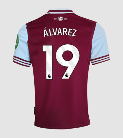 24-25 West Ham United Home ÁLVAREZ 19 Jersey