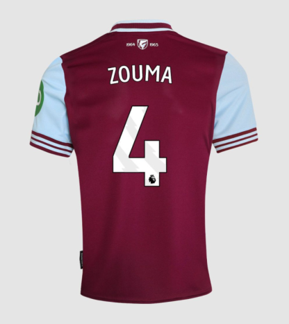 24-25 West Ham United Home ZOUMA 4 Jersey