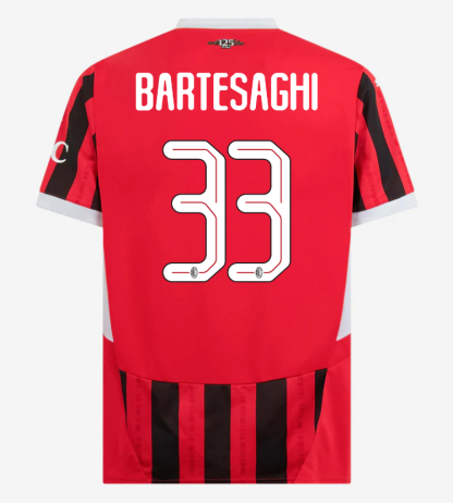 AC Milan Home Bartesaghi 33 Champions League Jersey 24-25