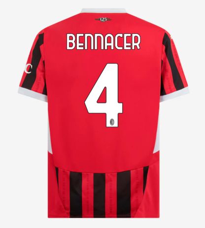 AC Milan Home Bennacer 4 Serie A Jersey 24-25