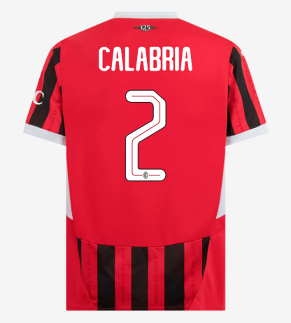 AC Milan Home Calabria 2 Champions League Jersey 24-25