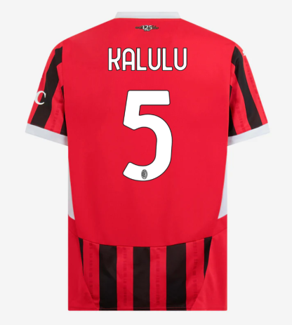 AC Milan Home Kalulu 5 Serie A Jersey 24-25