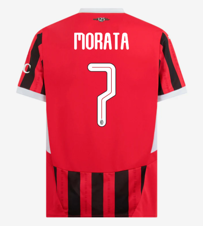 AC Milan Home Morata 7 Champions League Jersey 24-25