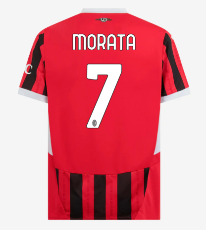 AC Milan Home Morata 7 Serie A Jersey 24-25