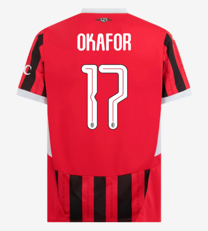 AC Milan Home Okafor 17 Champions League Jersey 24-25