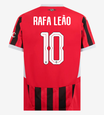 AC Milan Home Rafa Leão 10 Champions League Jersey 24-25