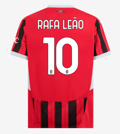 AC Milan Home Rafa Leão 10 Serie A Jersey 24-25