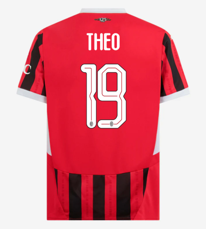 AC Milan Home THEO 19 Champions League Jersey 24-25