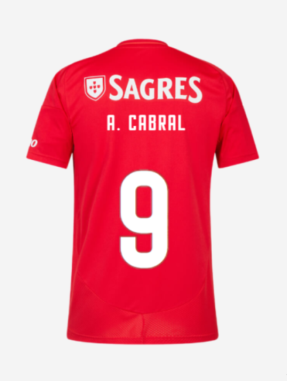 Benfica Home A. CABRAL 9 Jersey 24-25