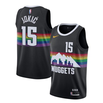 Denver Nuggets Nikola Jokic 15 Black Swingman Jersey