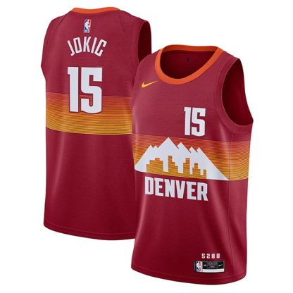 Denver Nuggets Nikola Jokic 15 Red Swingman Jersey