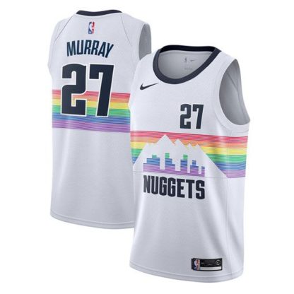 Denver Nuggets White Jamal Murray 27 Swingman Jersey City Edition