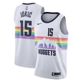 Denver Nuggets White Nikola Jokic 15 Swingman Jersey City Edition