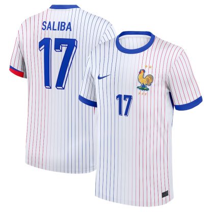 France Away Saliba 17 Soccer Jersey 2024