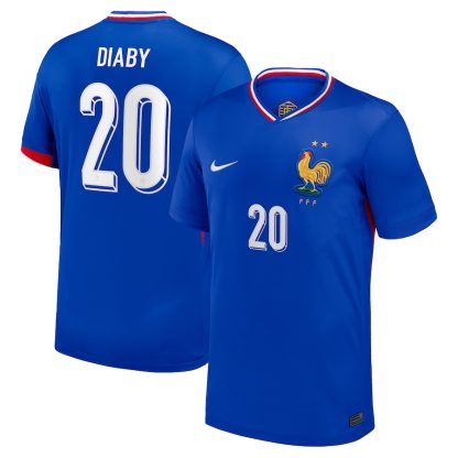 France Home Diaby 20 Soccer Jersey 2024