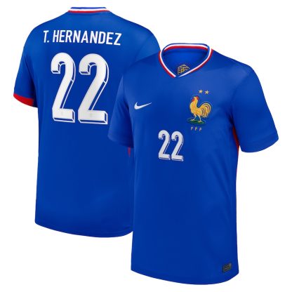 France Home T. Hernandez 22 Soccer Jersey 2024