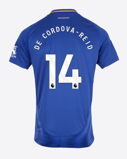 Leicester City Home DE CORDOVA-REID 14 Jersey 24-25