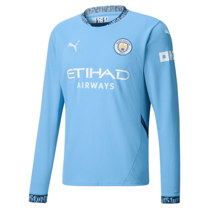 Manchester City Jack Grealish 10 Home Long Sleeve Jersey 24-25 - Image 2