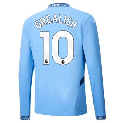 Manchester City Jack Grealish 10 Home Long Sleeve Jersey 24-25