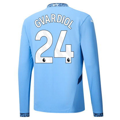 Manchester City Josko Gvardiol 24 Home Long Sleeve Jersey 24-25