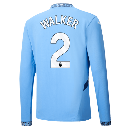 Manchester City Kyle Walker 2 Home Long Sleeve Jersey 24-25