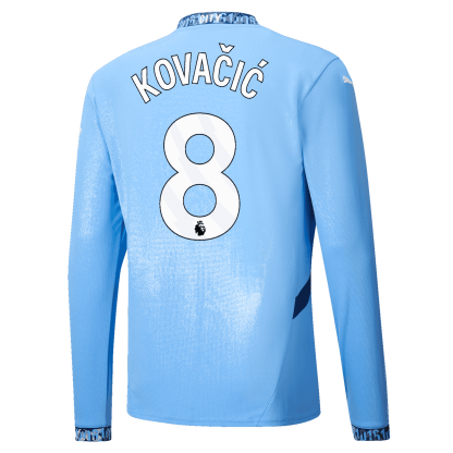 Manchester City Mateo Kovacic 8 Home Long Sleeve Jersey 24-25