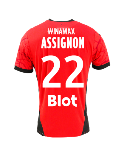 Stade Rennais Home ASSIGNON 22 Jersey 24-25