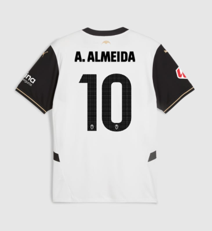 Valencia CF Home A. ALMEIDA 10 Jersey 24-25