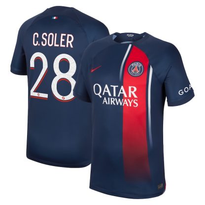 Paris Saint-Germain C. Soler 28 Home Jersey 23-24